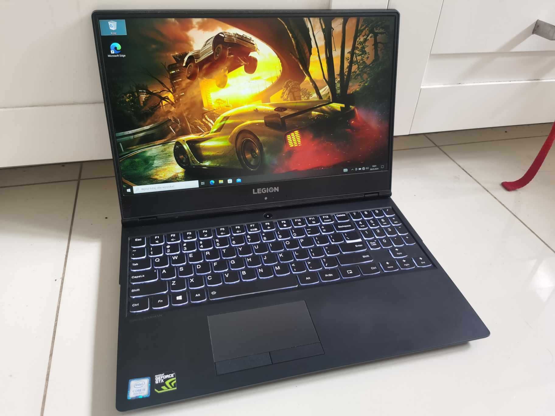 GAMINGOWY Laptop LENOVO LEGION 15.6"i5 8x4.10Ghz,16GB,GTX1650,OKAZJA