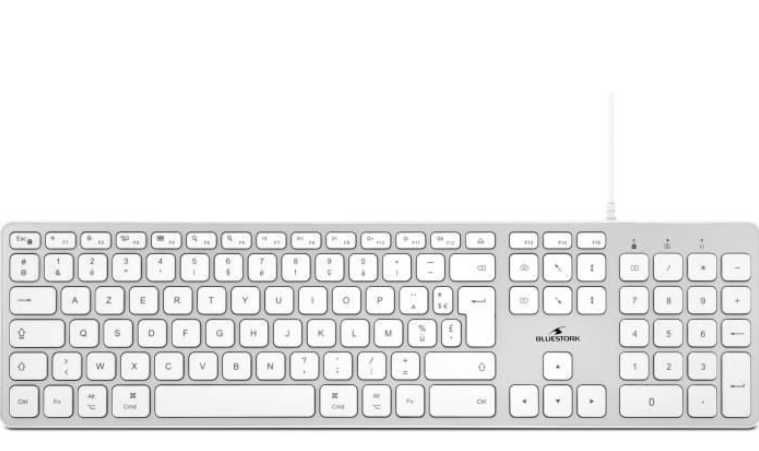 Klawiatura francuska AZERTY Bluestork przewodowa