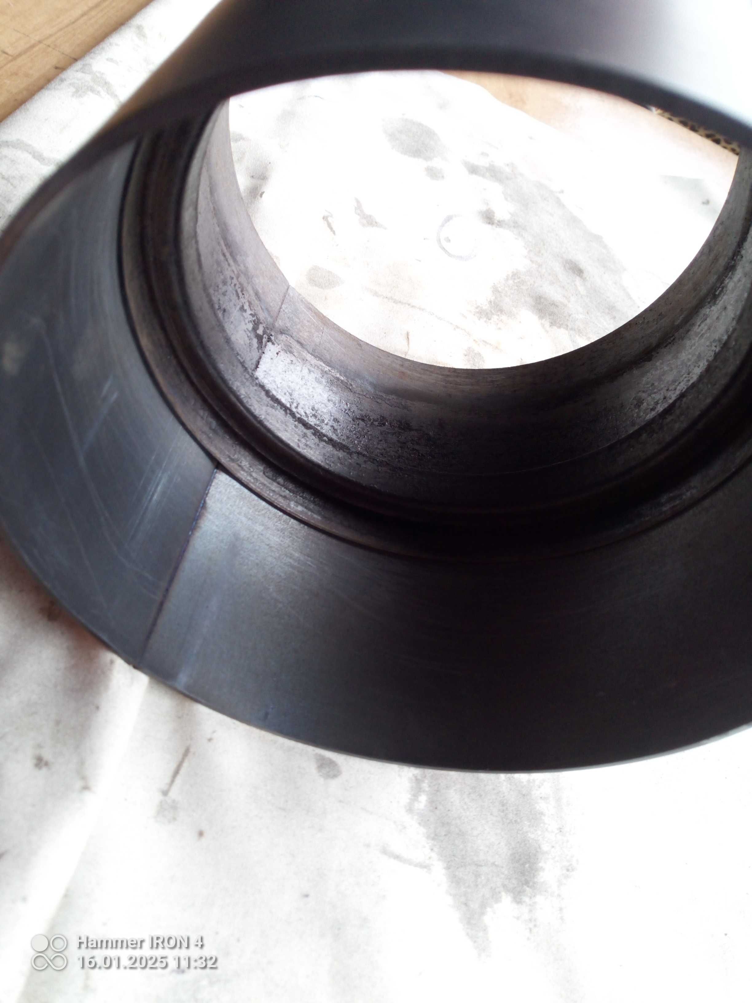Złączka spalinowa czarna żeńska fi 120mm DARCO