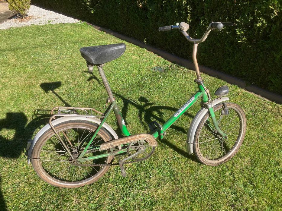 Rower Wigry PRL – zielony, oryginał z epoki
