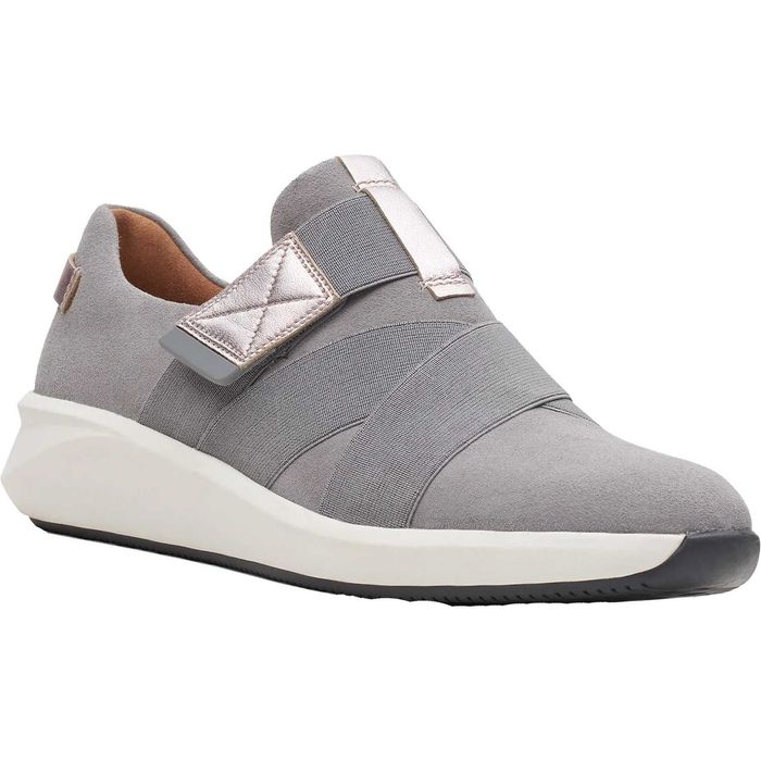 Женские кроссовки Clarks Un Rio Strap Light Grey Suede(39.5р25см.)