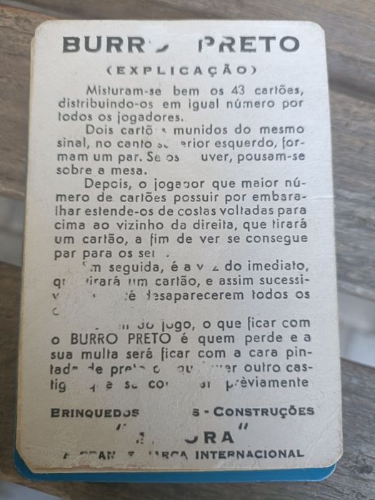 Jogo do Burro Preto anos 60/70