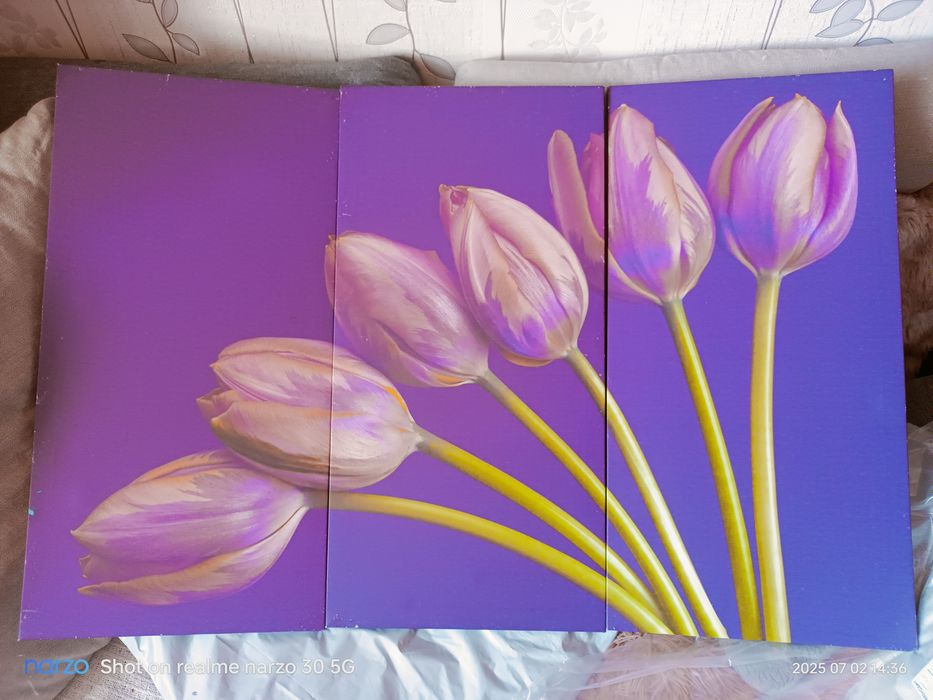 Tryptyk kwiaty Tulipany