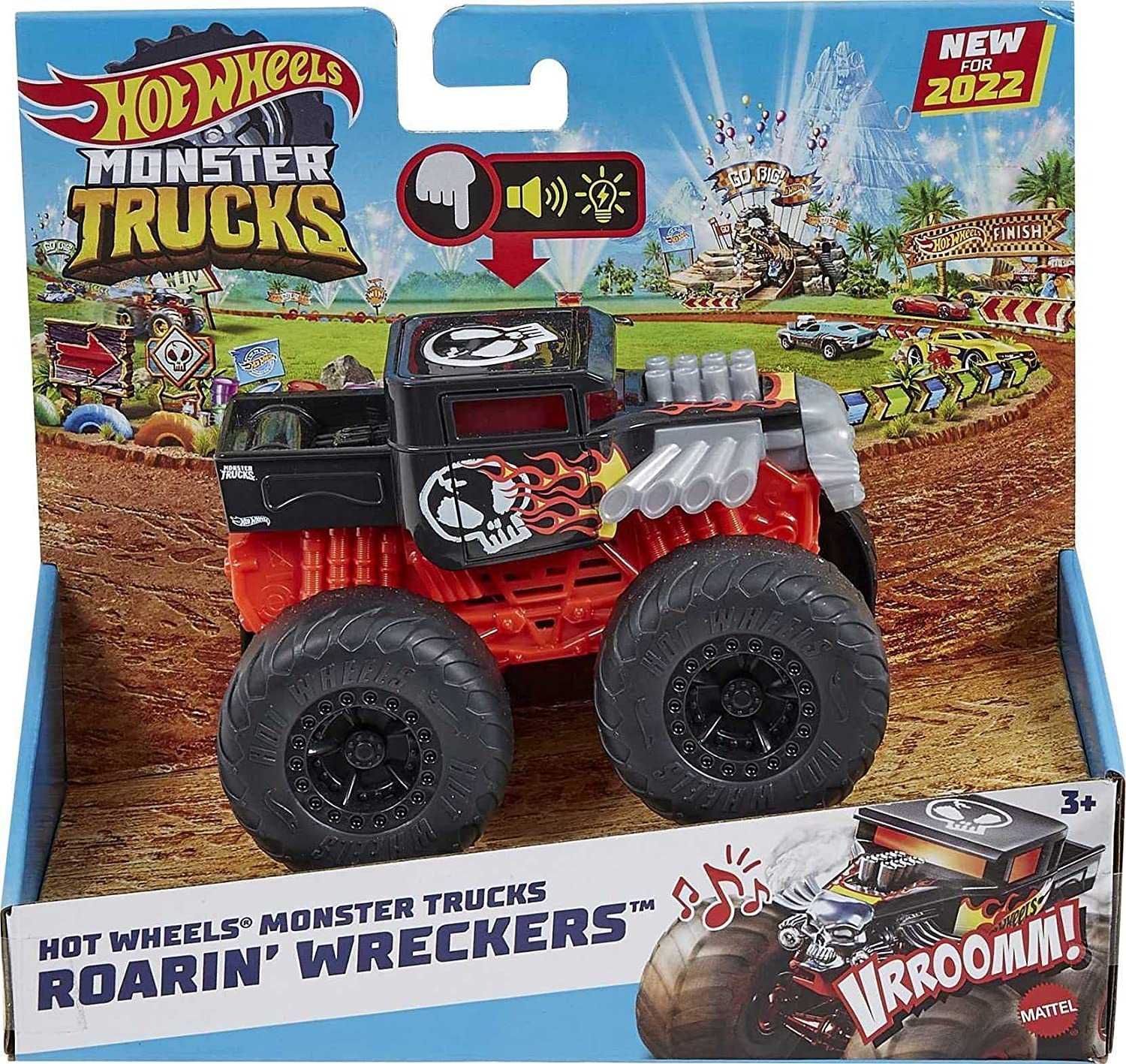 Hot Wheels Monster Trucks Roarin’ Wreckers Монстр Трак 1:43 Звук, свет