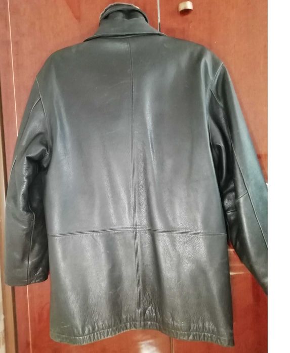 Зимова чоловіча шкіряна куртка