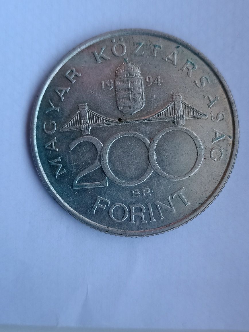 Węgry 200 forintów 1994 Ferenc Deak srebro
