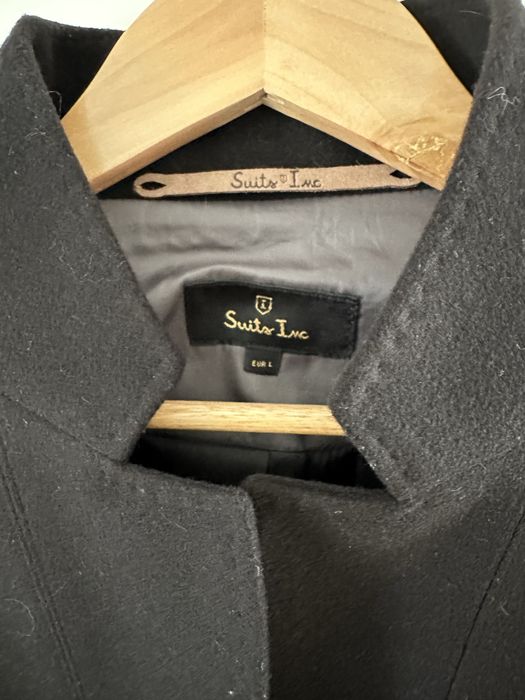 Casaco/Sobretudo lapela invertida preto