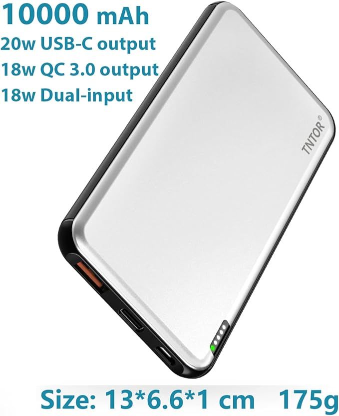 tntor przenośna ładowarka 10000 mah usb-c