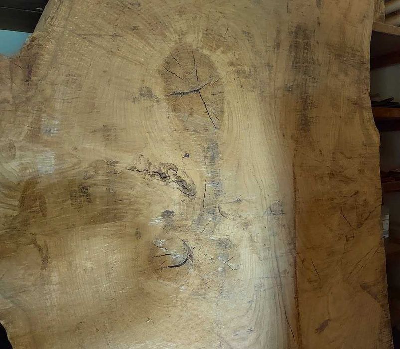 monolit na blat dębowy, dąb, 200/95 cm, suchy