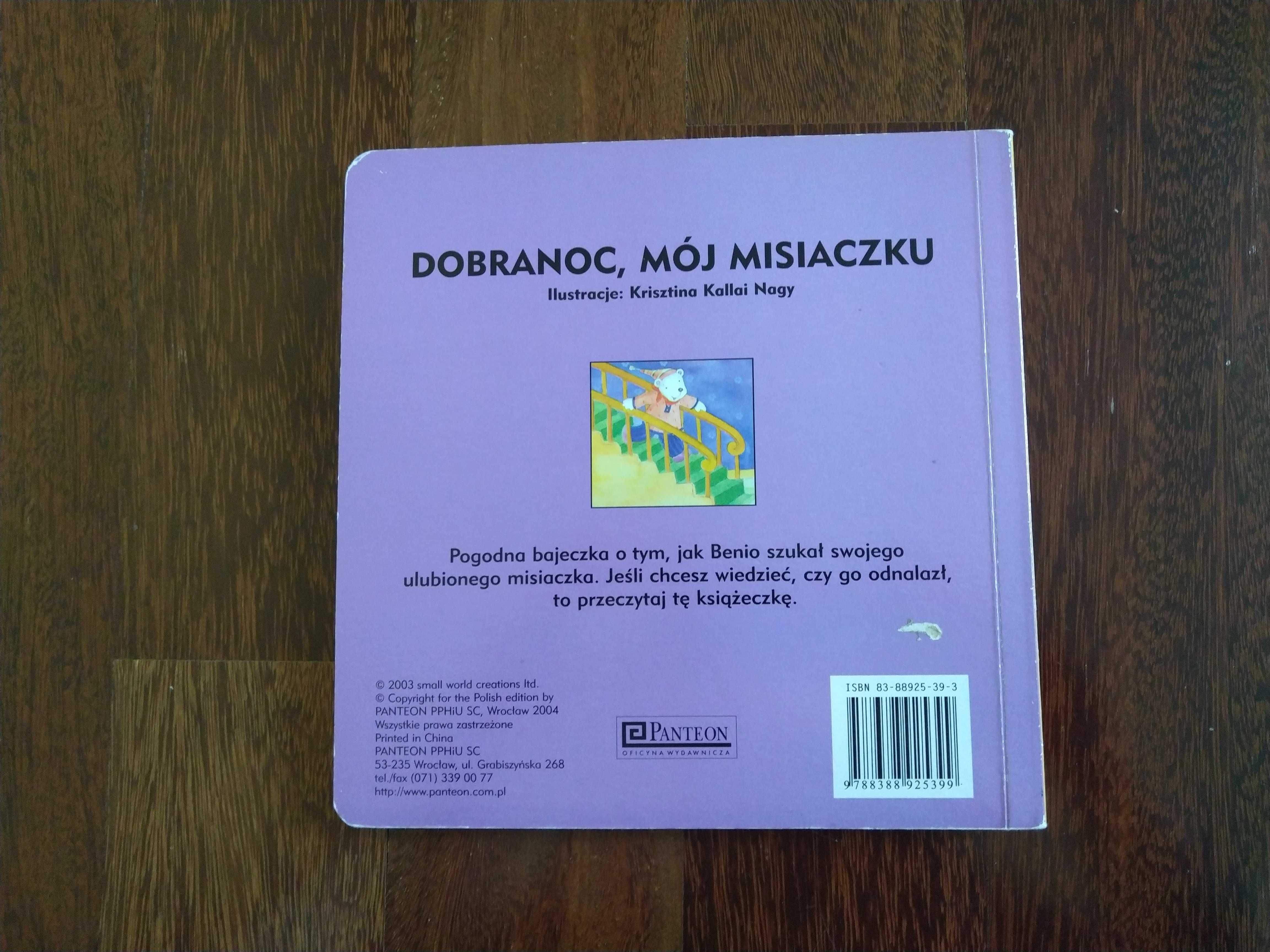 Książeczka do czytania przed snem Dobranoc mój misiaczku duża