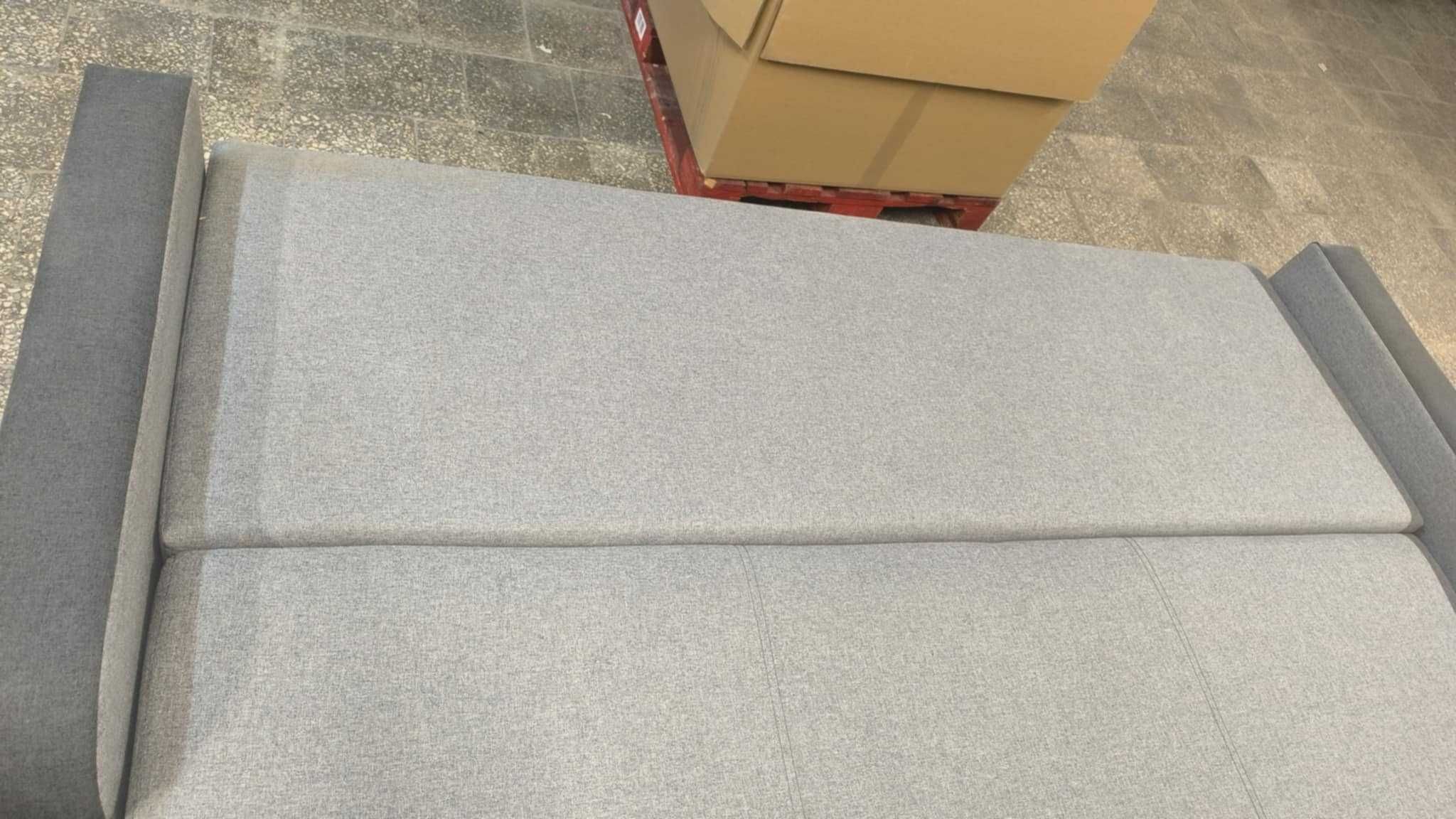 Sofa rozkładana szara VILA NEW