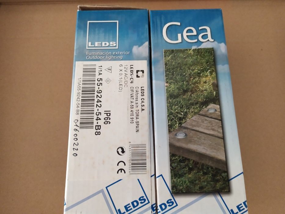 Up ligth Led pavimento ø4.5x5cm 6x0,1W Leds Aluminium Ano