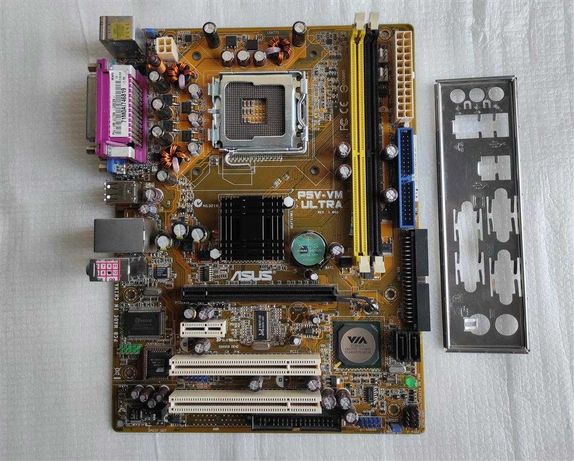 материнская плата  LGA775 Asus P5V-VM Ultra (DDR2/встроенное видео)