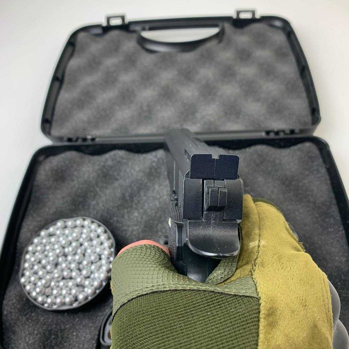 Металевий Дитячий пістолет Кольт 1911 із глушником іграшковий залізний