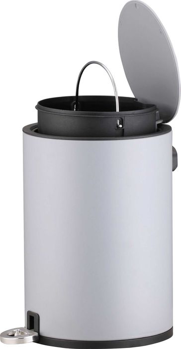 Kosz na śmieci + szczotka WC Zestaw szary Wysoka jakość! Cichy domyk