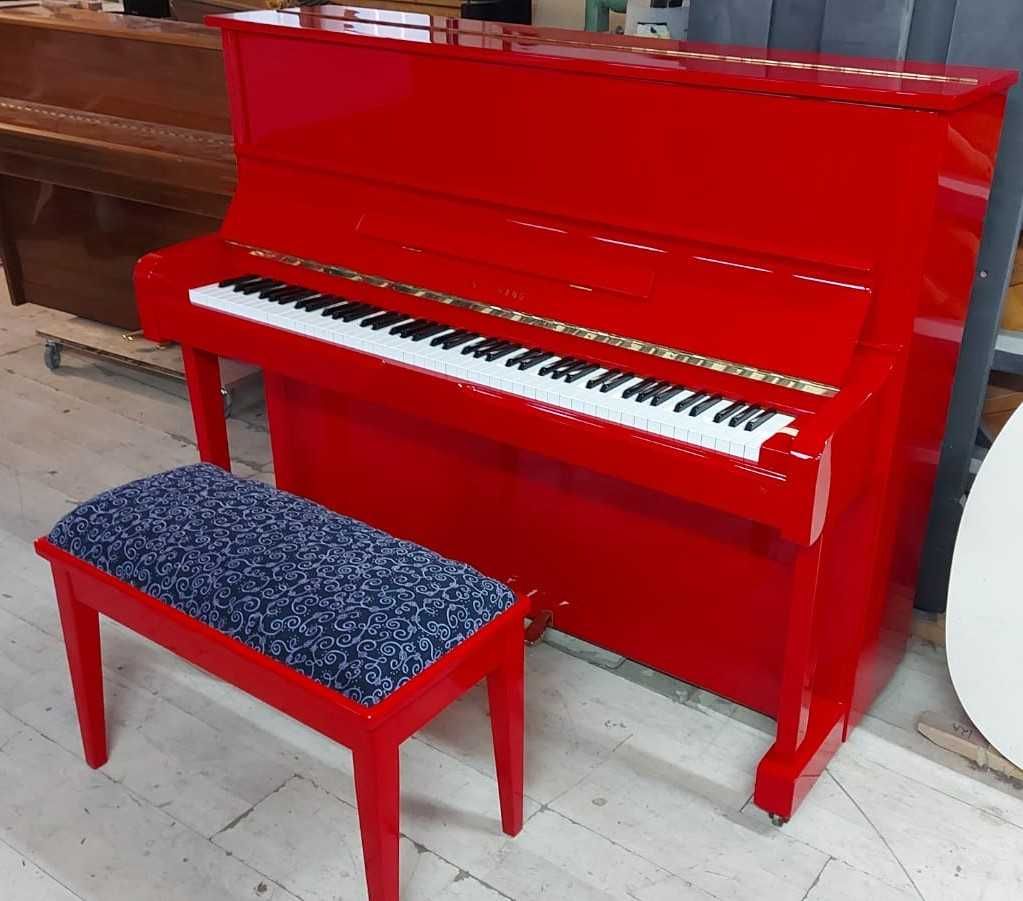 Wyjątkowe czerwone pianino Young Chang 121 cm , gwarancja, transport