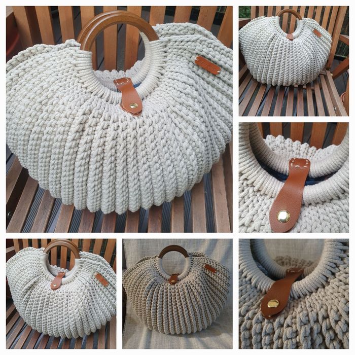 Torba handmade beżowa