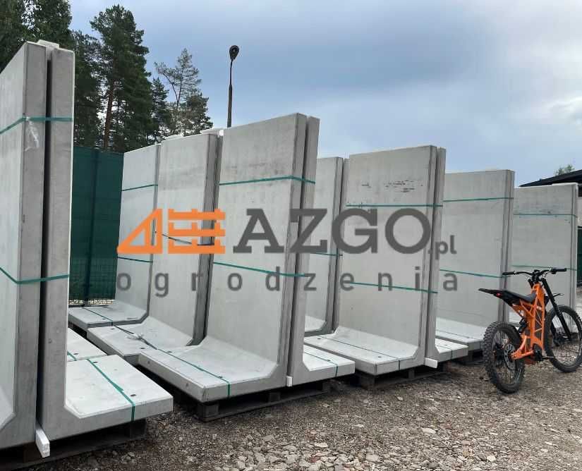 Mur betonowy L-ki betonowe 2m 1m oporowy ogrodzenie od ręki Białystok