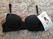 Biustonosz NOWY, czarny push up, rozmiar 75A