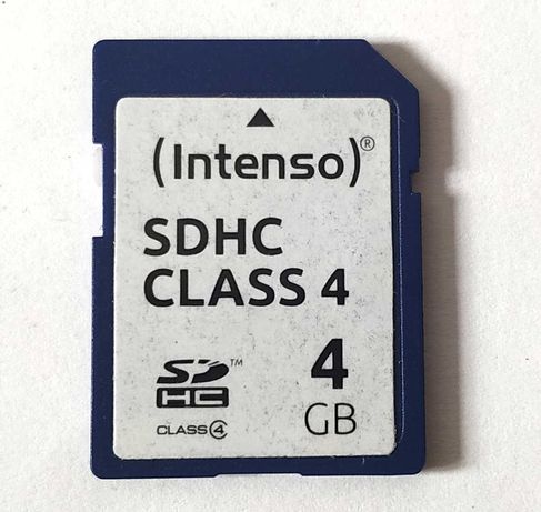 Karta pamięci SD o pojemności 4 GB SDHC Class 4 Intenso