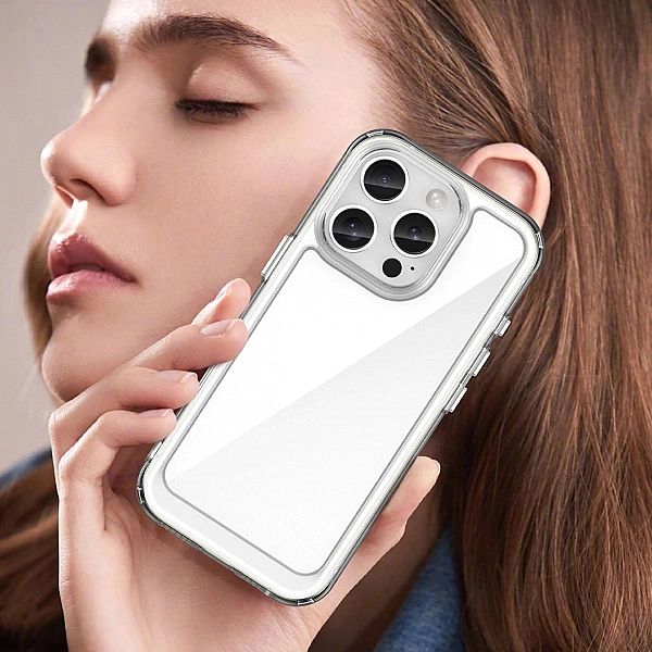 Etui Outer Space Case z żelową ramką do iPhone 16 Pro Max - przezroczy