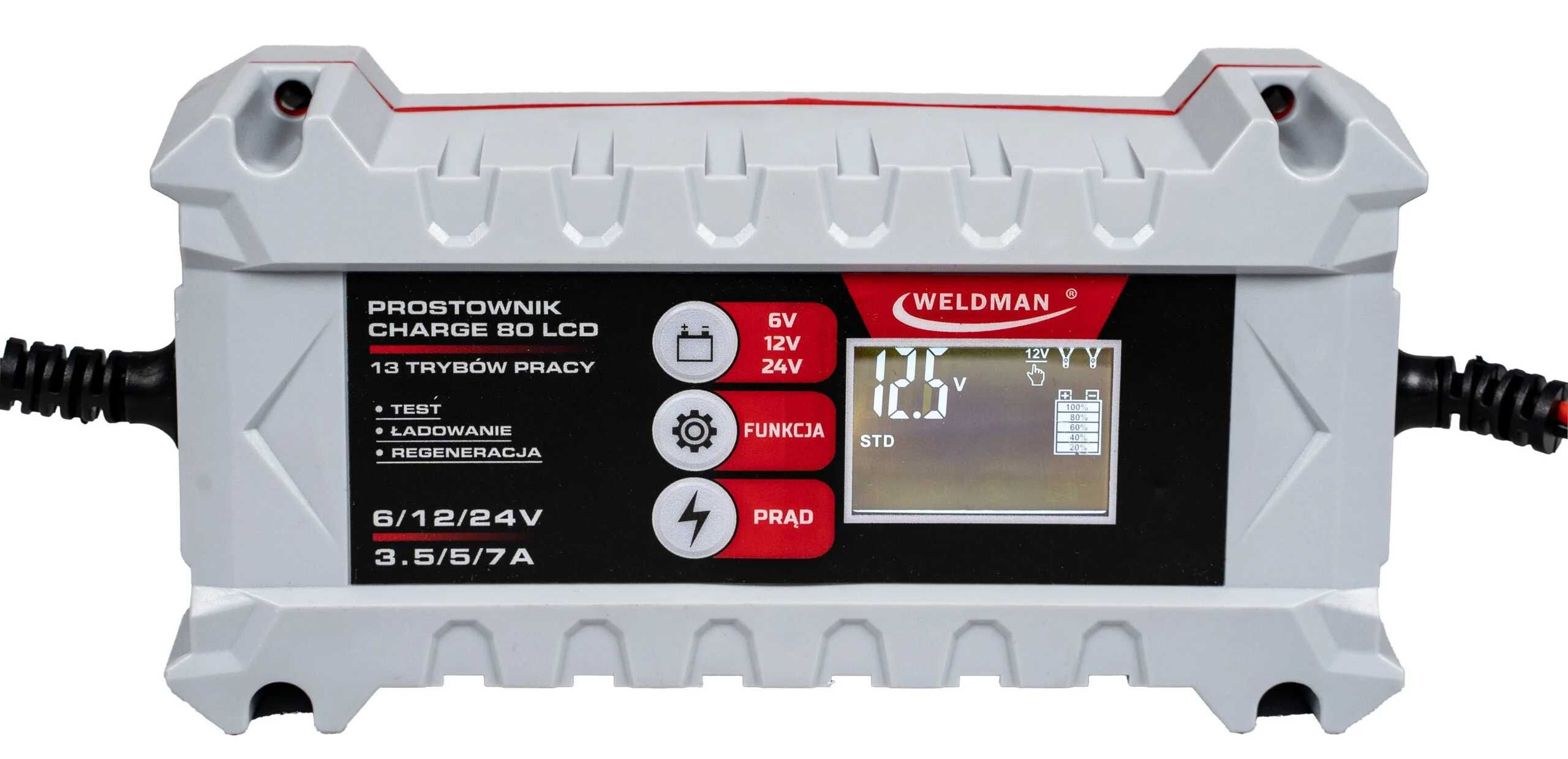 Prostownik Inteligentny WELDMAN CHARGE 80 LCD