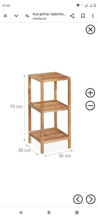 Półka łazienkowa Walnut 3 półki