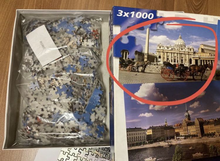 Пазлы пейзаж города Европы Рим Италия 1000 элементов