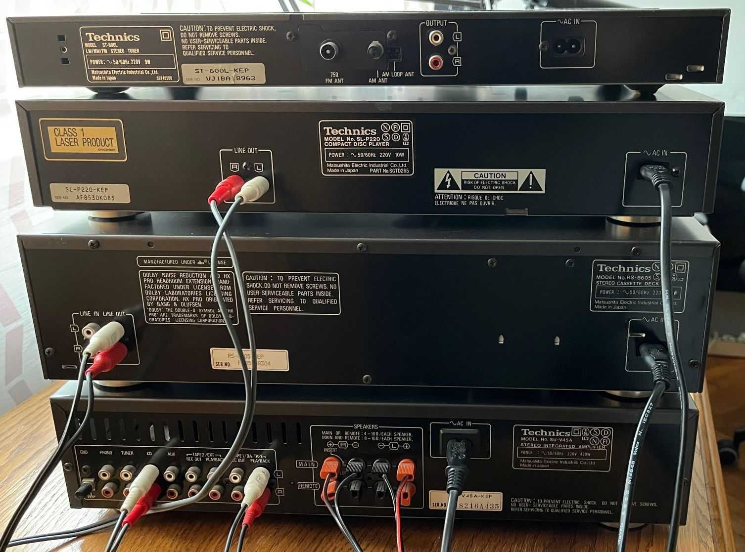 Wieża audio Technics + głośniki Paradigm Atom