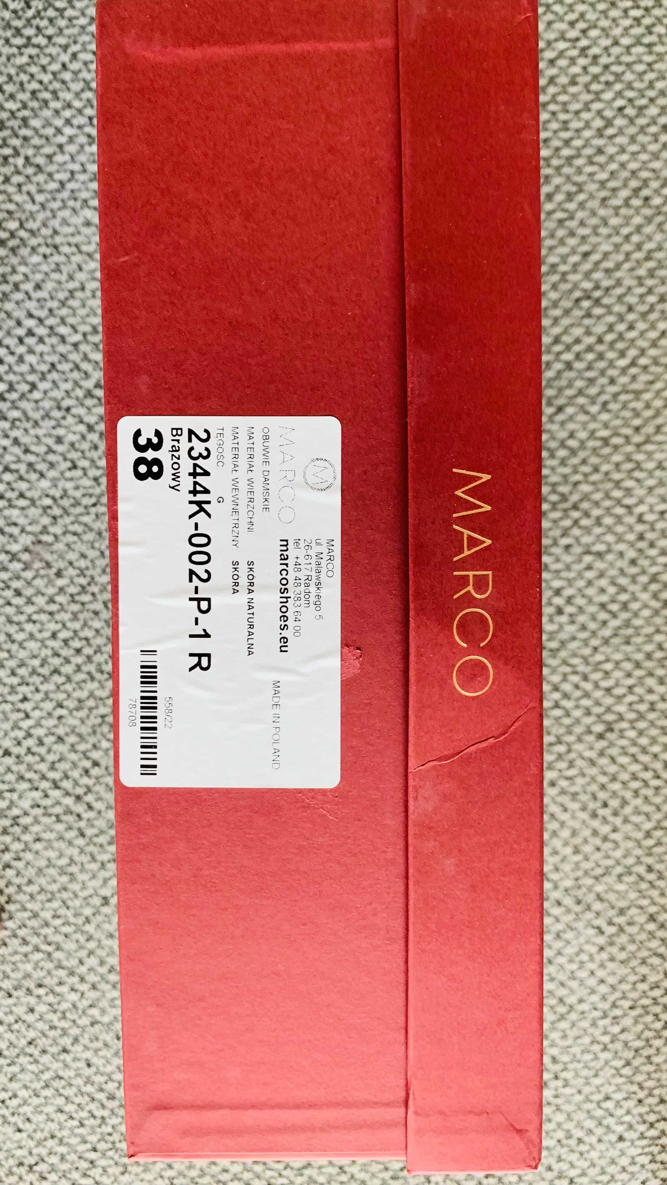Kozaki na obcasie z szerszą cholewką Marco Shoes x Radzka