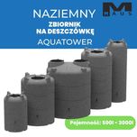 Zbiornik na wodę deszczową AQUATOWER 500, 1000, 1500, 2000, 3000L
