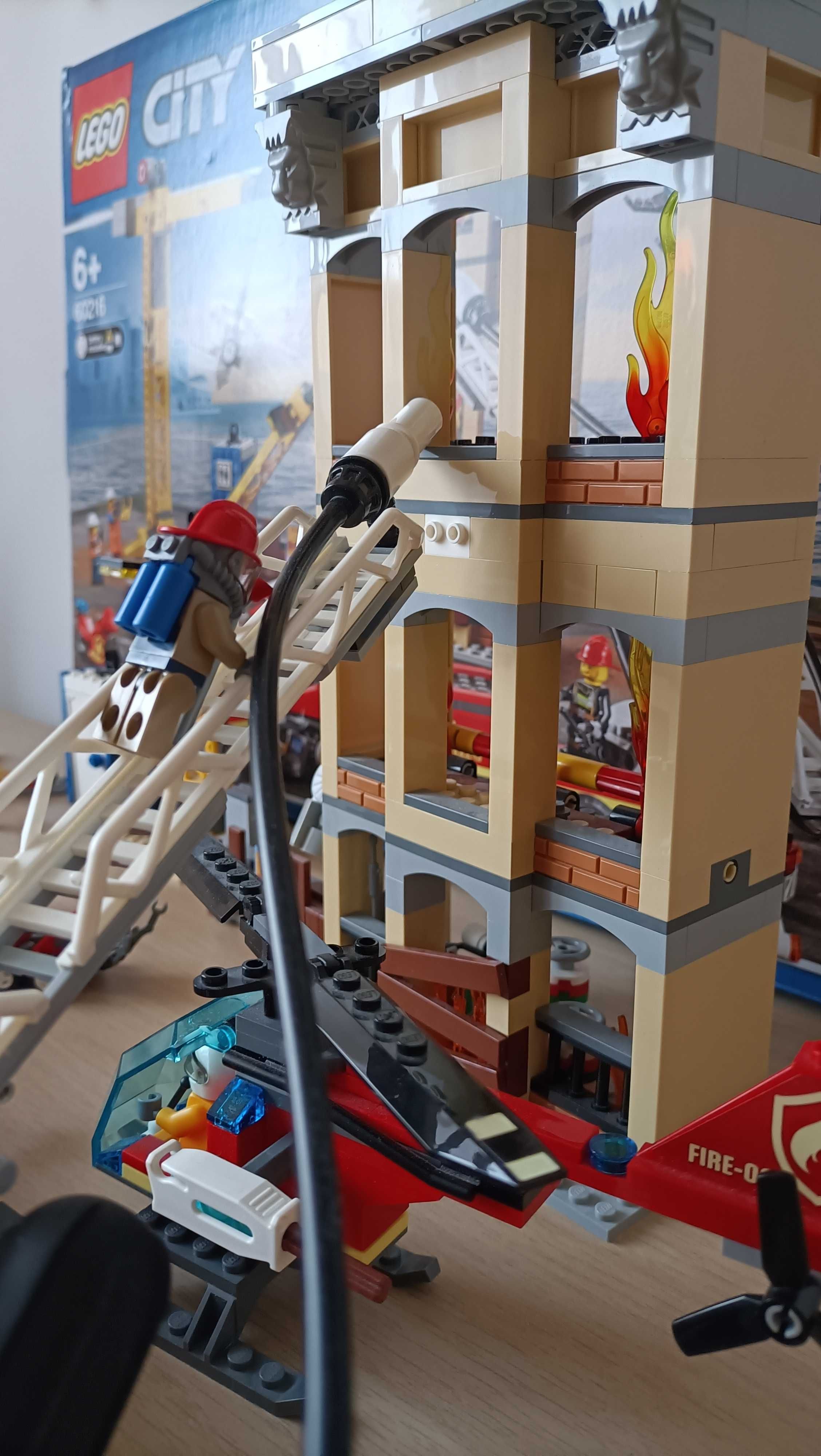 LEGO 60216 Straż pożarna w śródmieściu jak nowe Pudełko + Instrukcje