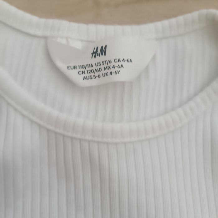 Koszulki bluzki prążek 110 116 h&m i pepco