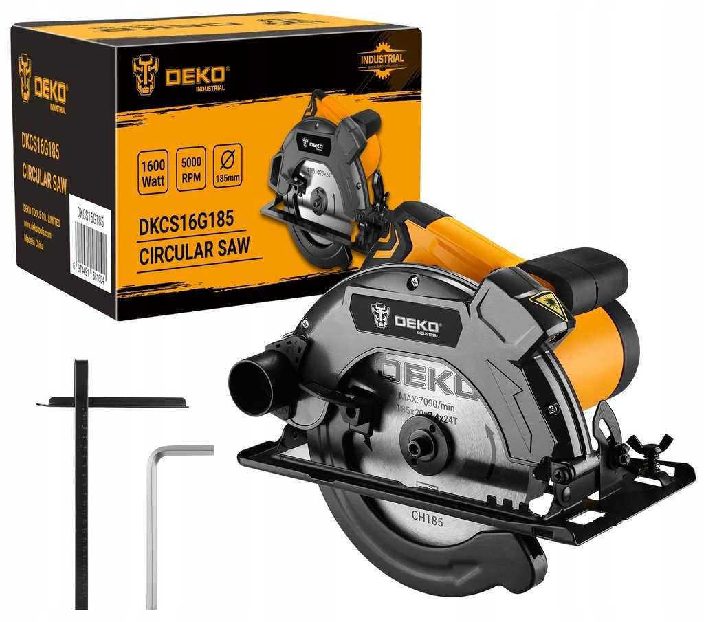 Piła tarczowa 1600W 20mm Przecinarka ręczna z tarczą do drewna OKAZJA!