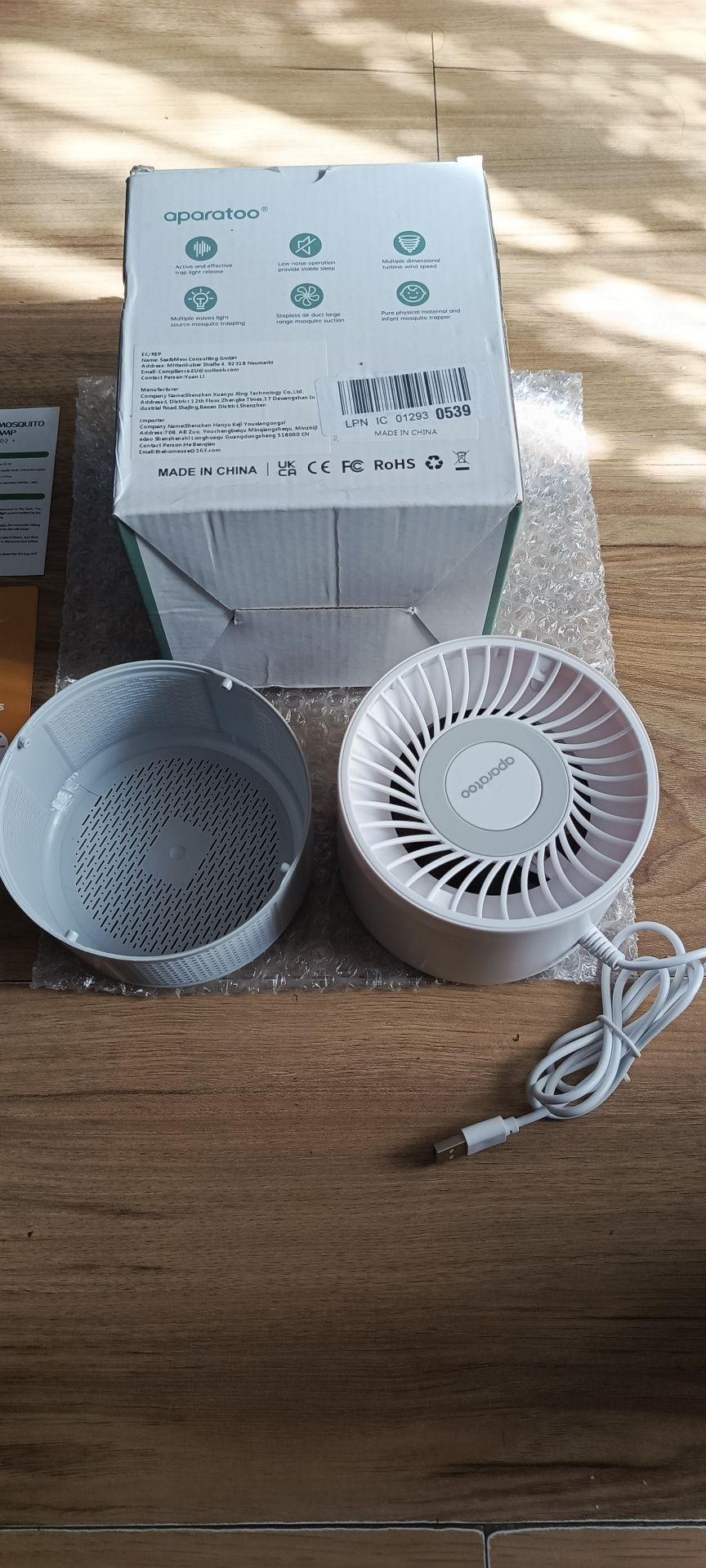 Modna Pułapka na komary i inne owady,na USB.