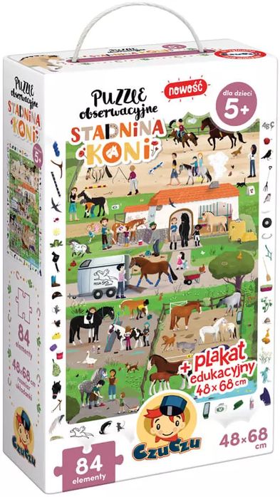 CzuCzu. Puzzle obserwacyjne. Stadnina koni. Bright Junior Media
