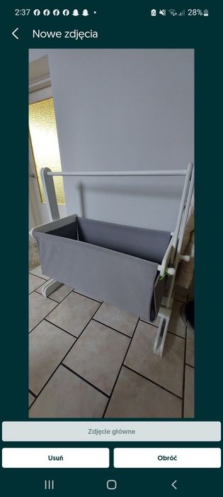 Kołyska dla dziecka welurowa