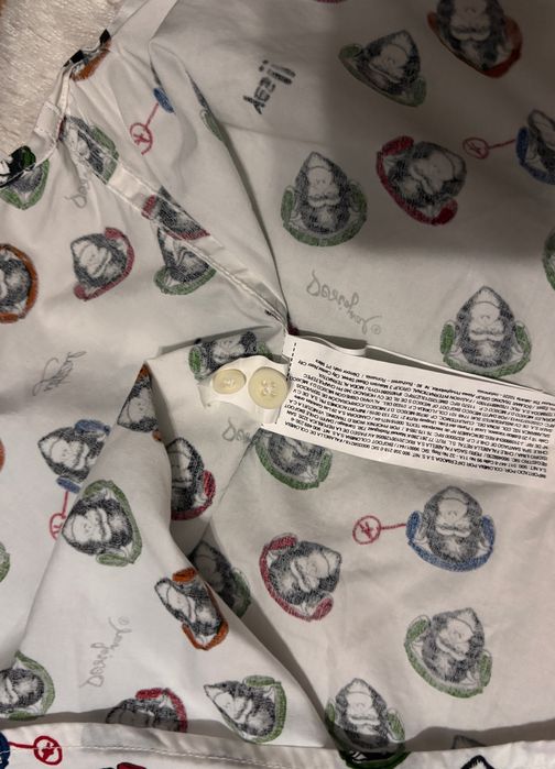 Biala koszula w małpki Desigual