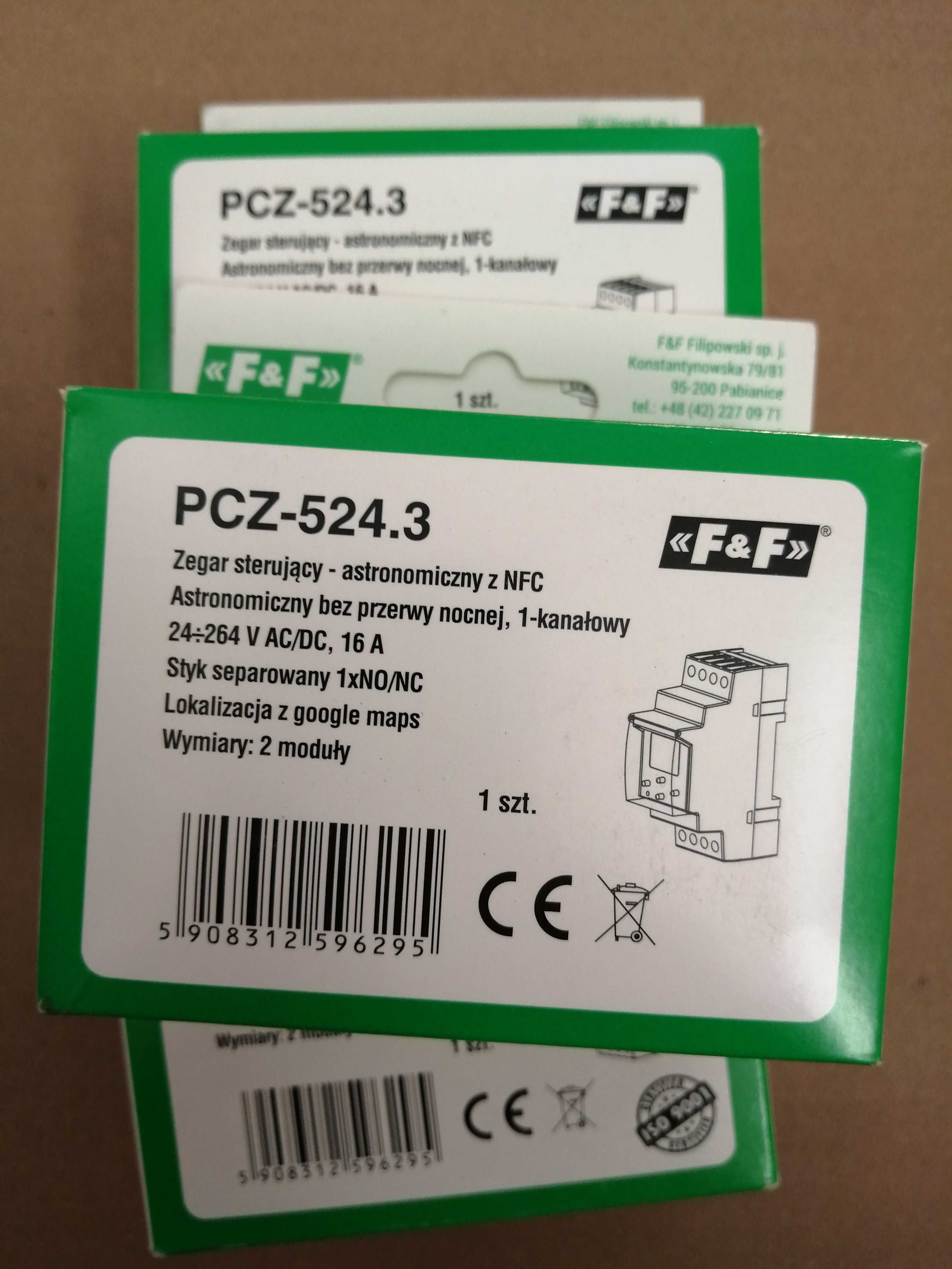 Zegar PCZ-525.3 Astronomiczny NFC sterujący 1-kanałowy 524.3  526.3