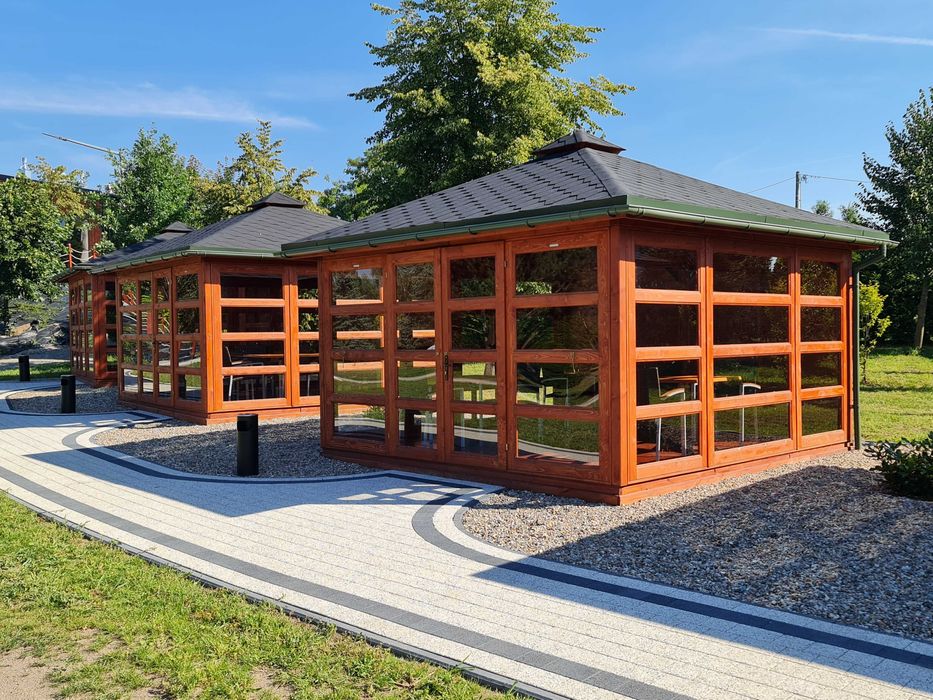 SZKLANY DOMEK 8x4 altana 4x4 taras 4x4 kawiarnia restauracja MDN10B