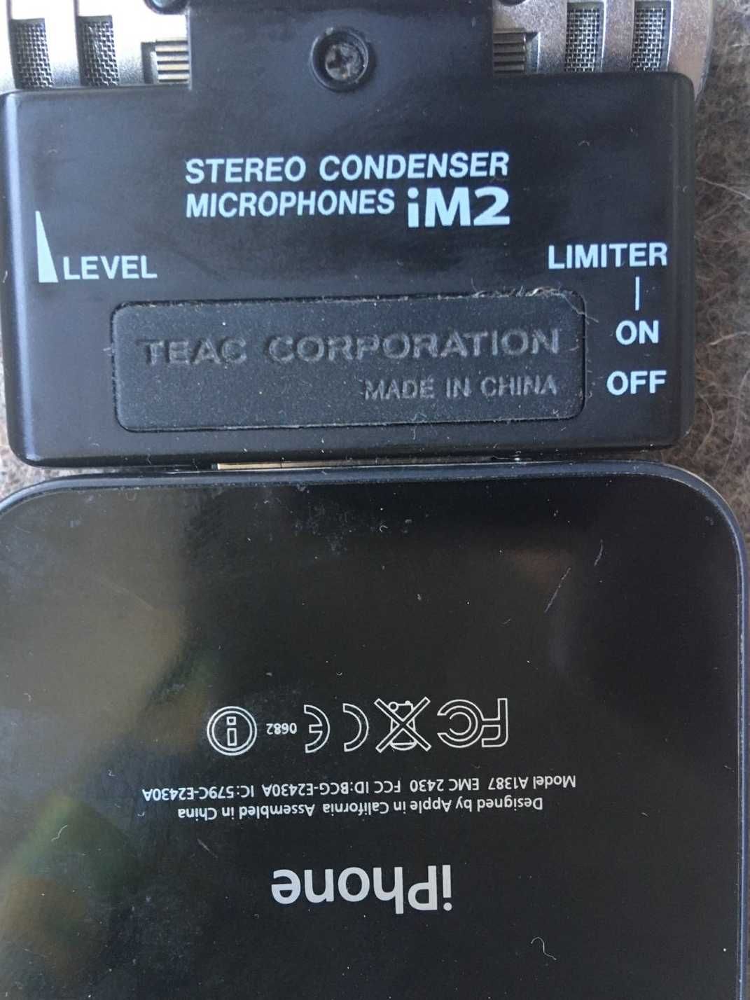 Tascam iM2 Stereo Condenser Microphones Teac 125dB Apple dock