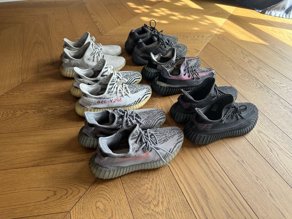 6 пар кросівок 5 Yeezy boost 350 9.5US, Yeezy 500 10US