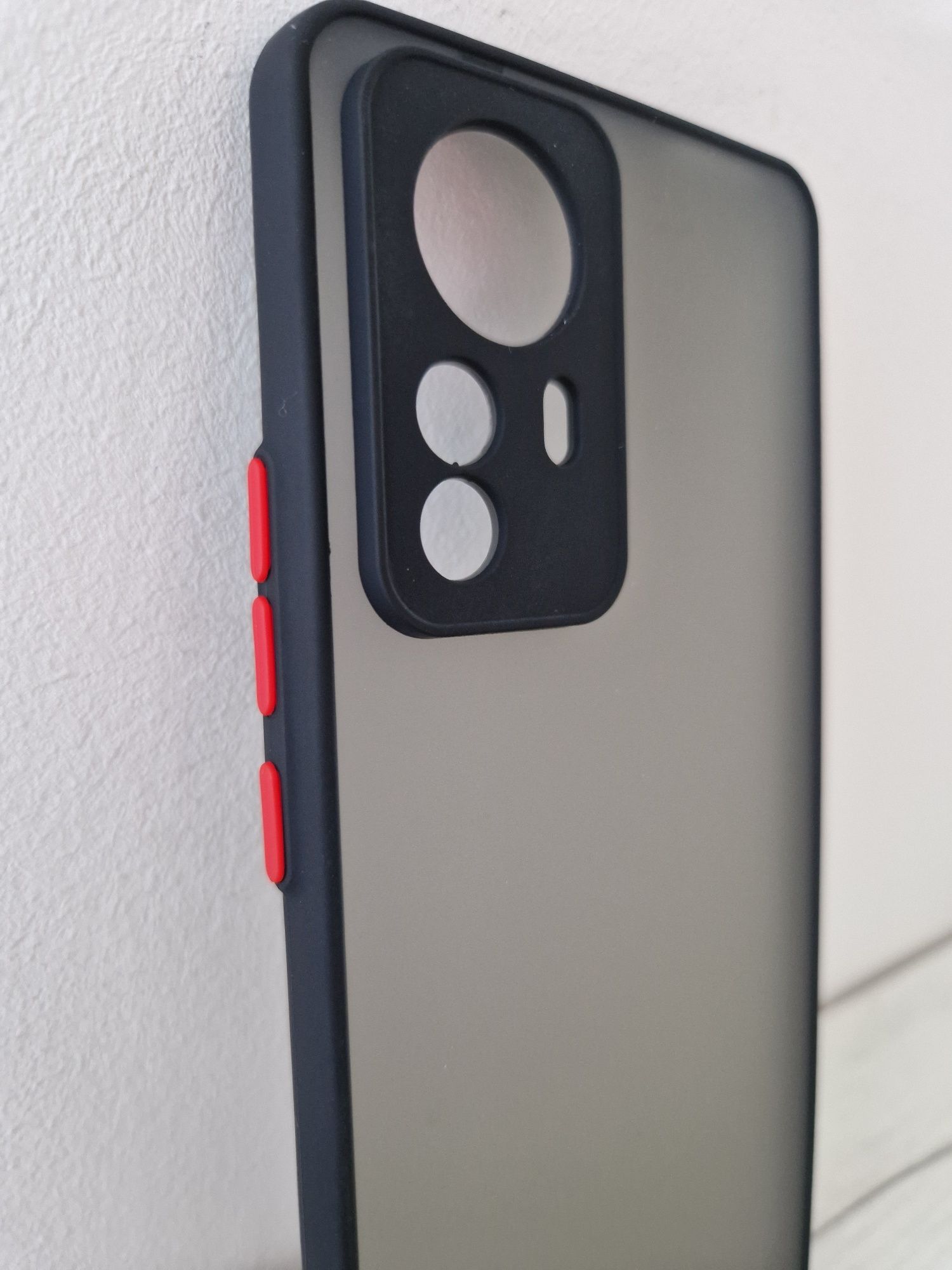 Vennus Color Button Bumper do Xiaomi 12 Pro Czarny + szkło ceramiczne