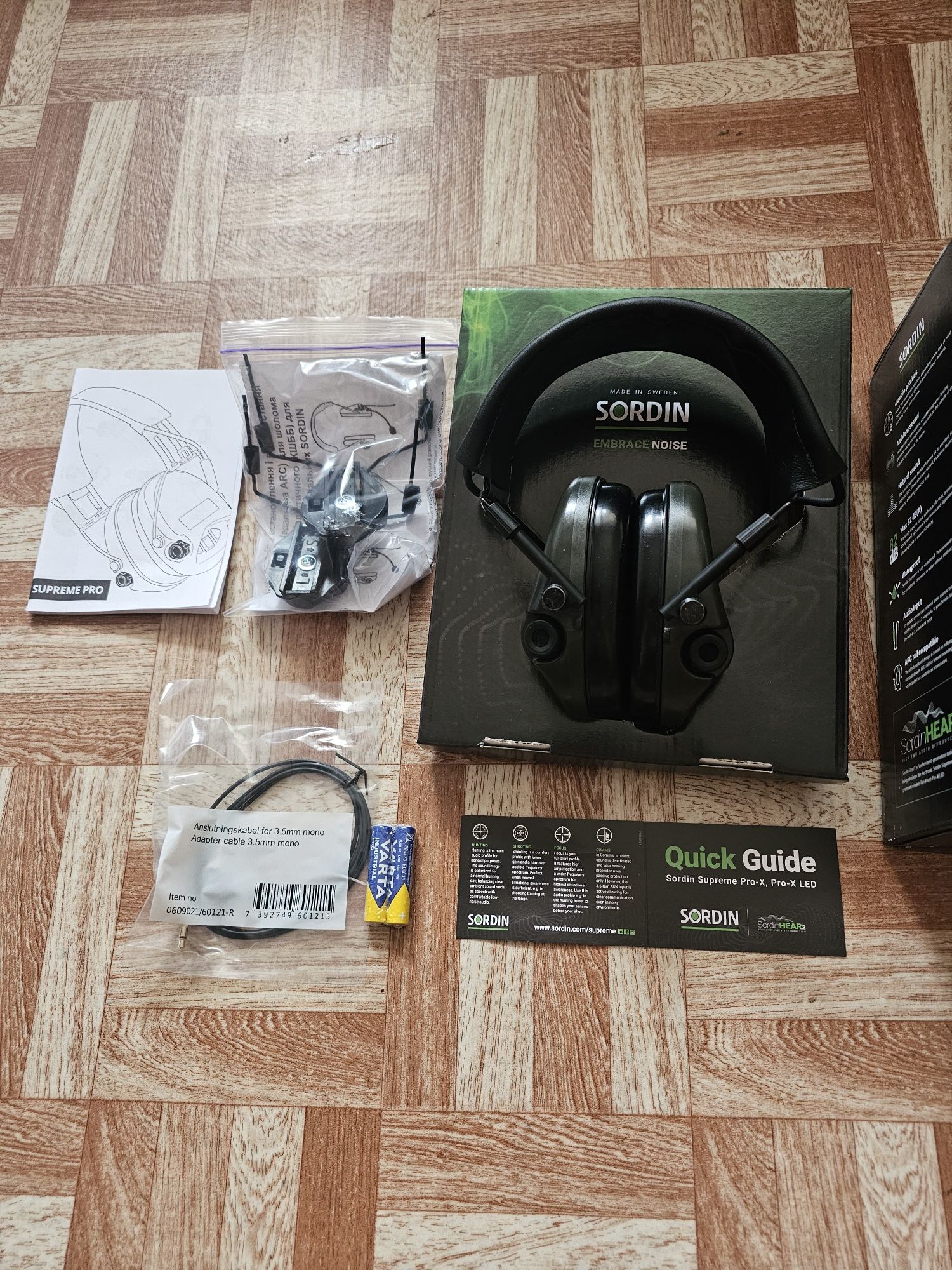 Активні навушники для стрільби Sordin Supreme Pro-X SLIM - олива