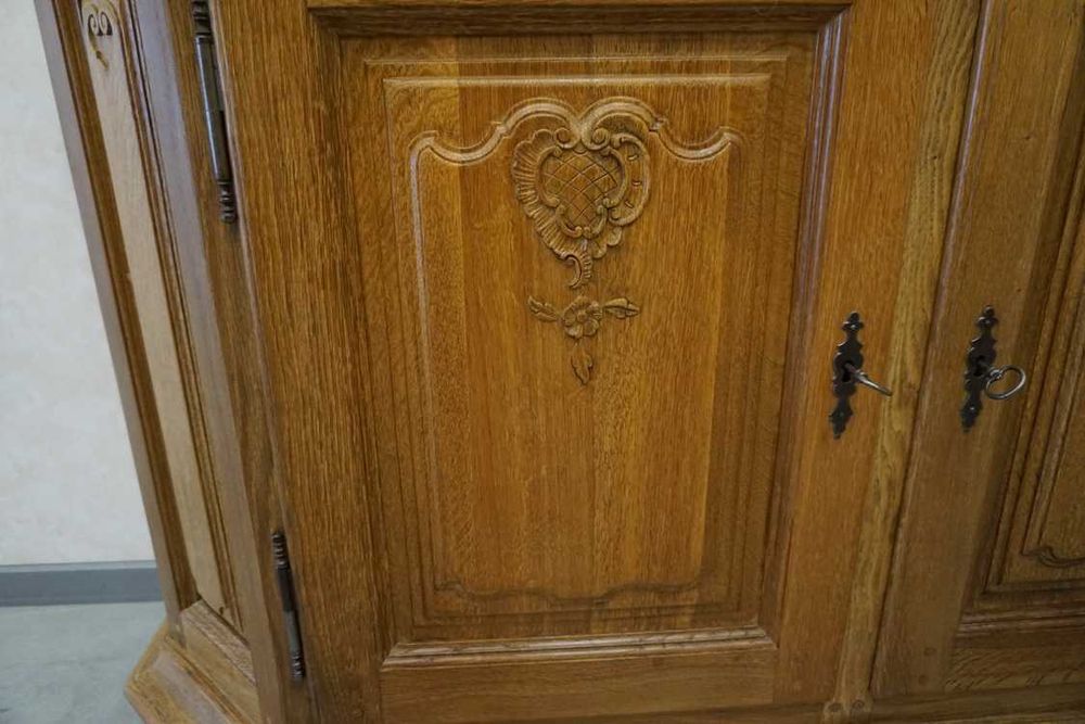 Komoda z Litego Dębu Dębowa Naturalna 3 drzwiowa szer. 203 cm (p-1278)