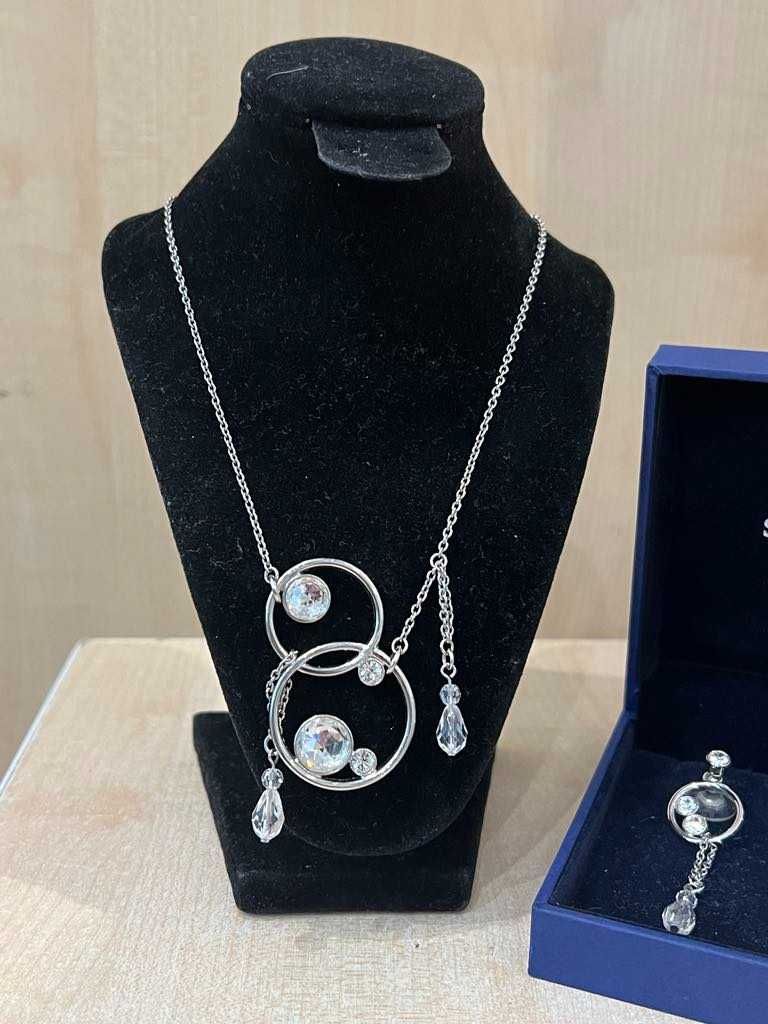 Łańcuszek z kolczykami Swarovski/Komis Krzysiek