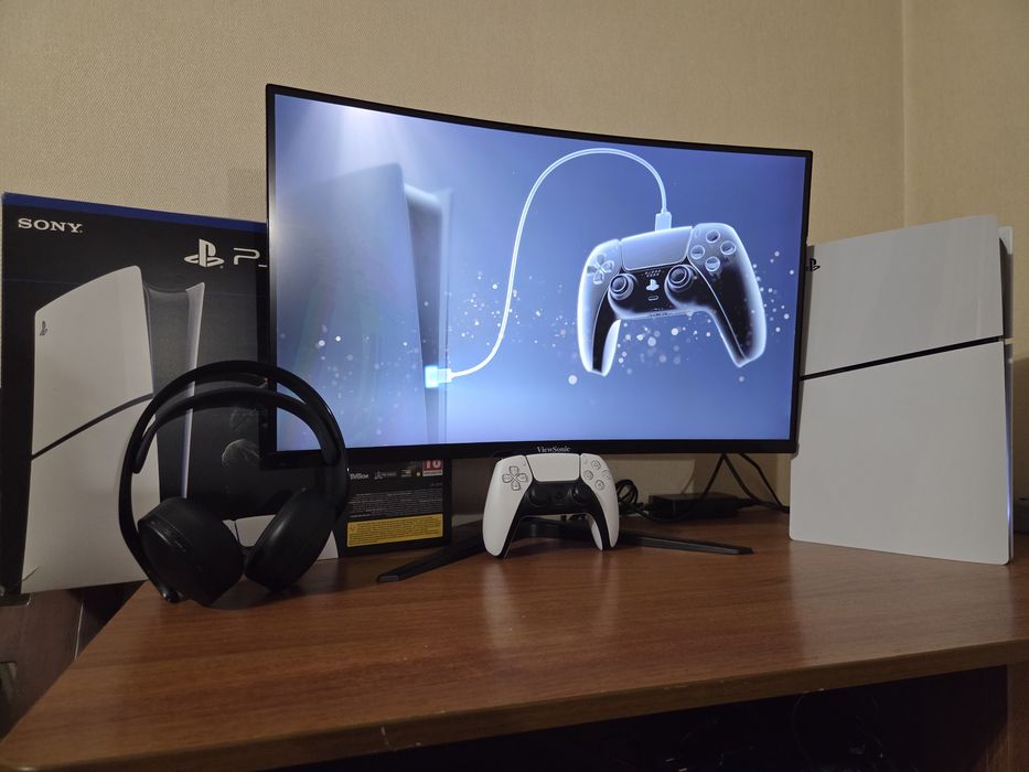 PS5 Slim (ідеал) + Навушники Pulse 3D