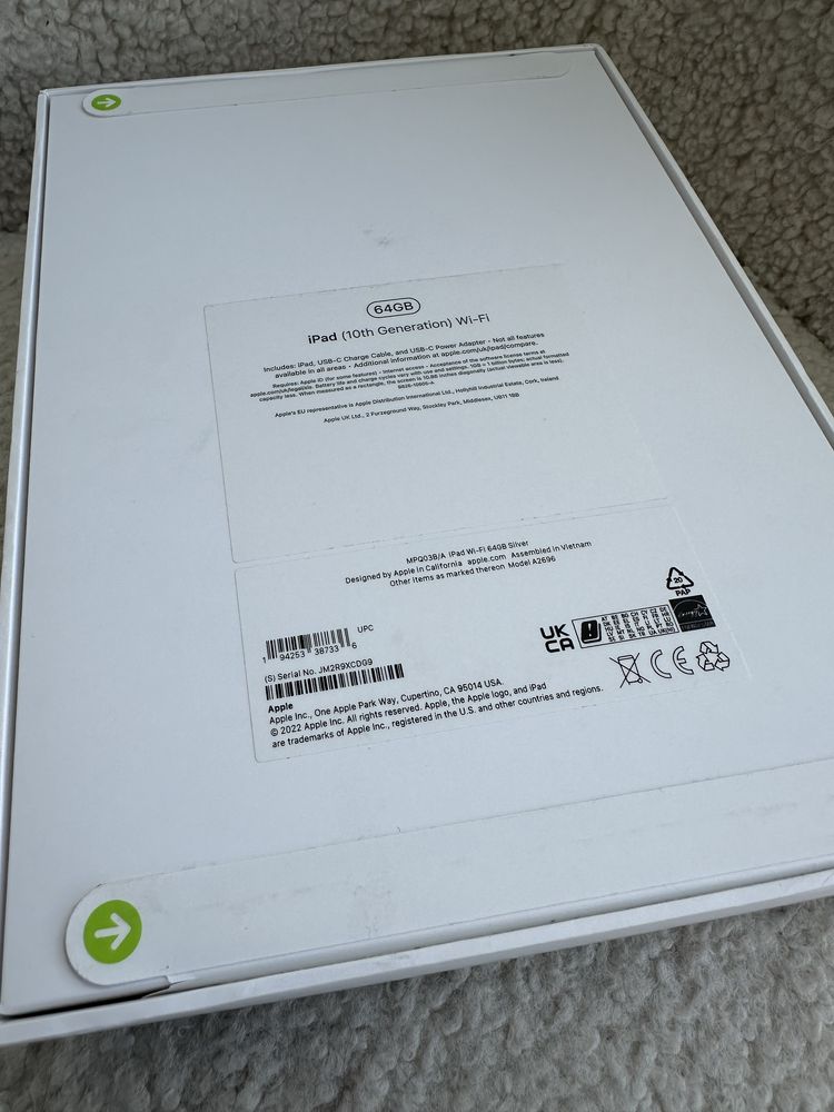 НОВИЙ iPad 10.9 (10th Generation, WiFi, 64Gb) Silver 2022