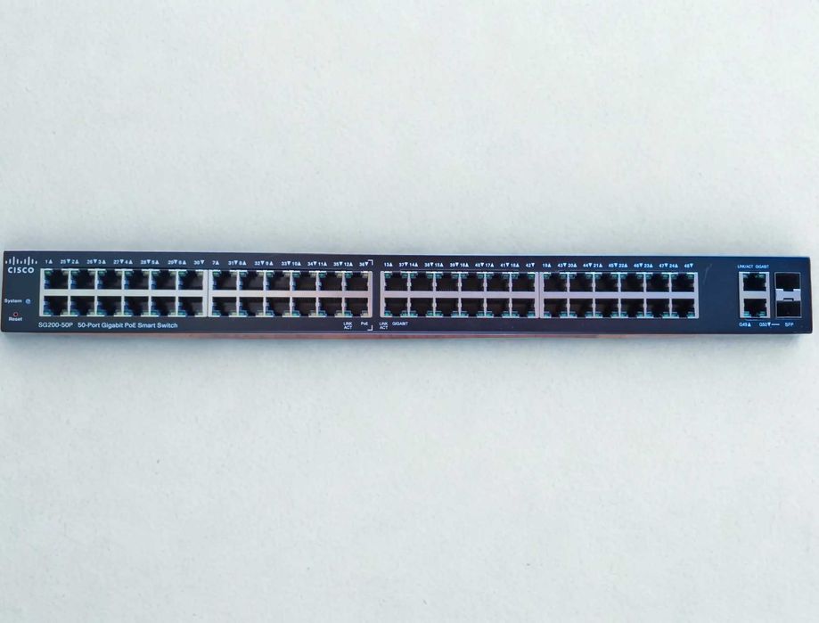 Cisco SG200-50P | 48x GbE com PoE 180W e 2x SFP