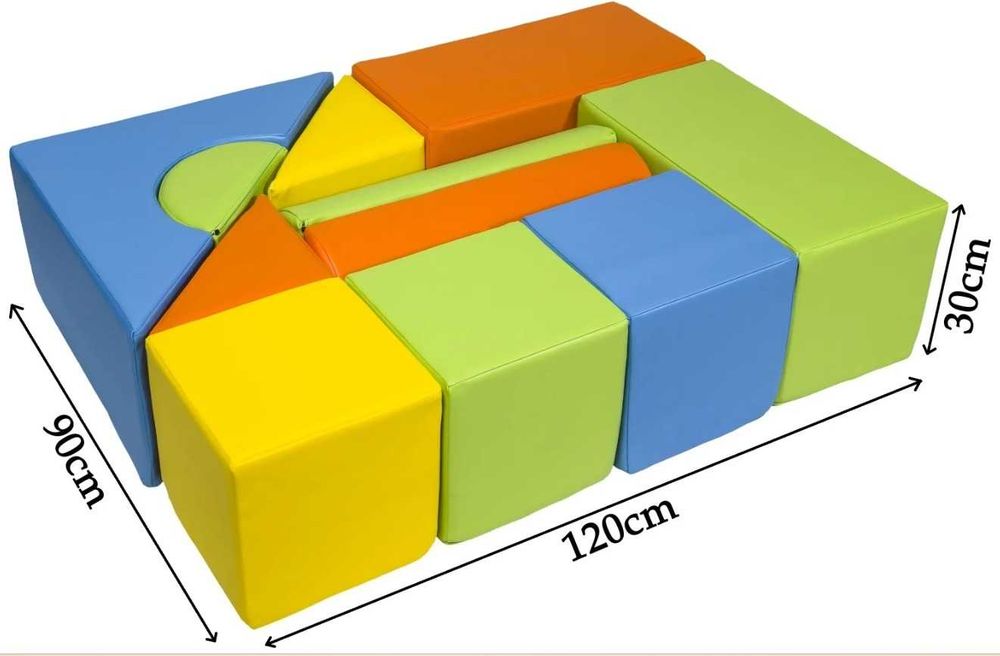 Piankowe klocki xxl 11 elementów, nowe